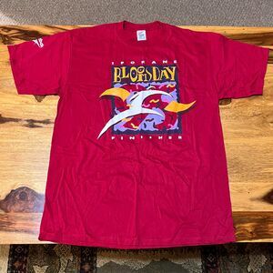 Vintage 90s Deadstock Bloomsday Race Finisher Red Reebok T-Shirt 1995 Mens Large